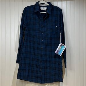 Purnell flannel plaid long sleeve dress NWT